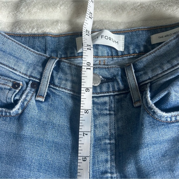 NWOT Womens Denim Forum The Arlo Hi-Rise Straight 24 Blue Jeans Button Fly - Picture 9 of 16